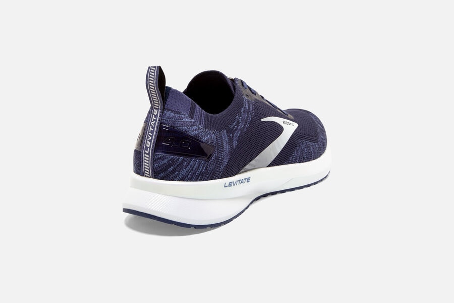 Brooks Israel Levitate 4 Road Running Shoes Mens - Navy/Grey/White - LVD-824651